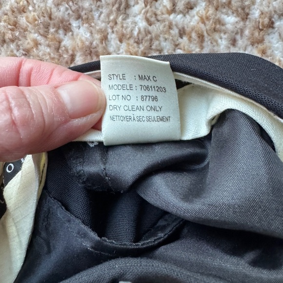 Women’s Theory Trouser Suit Pants, style max c, black size 2 - Picture 5 of 5